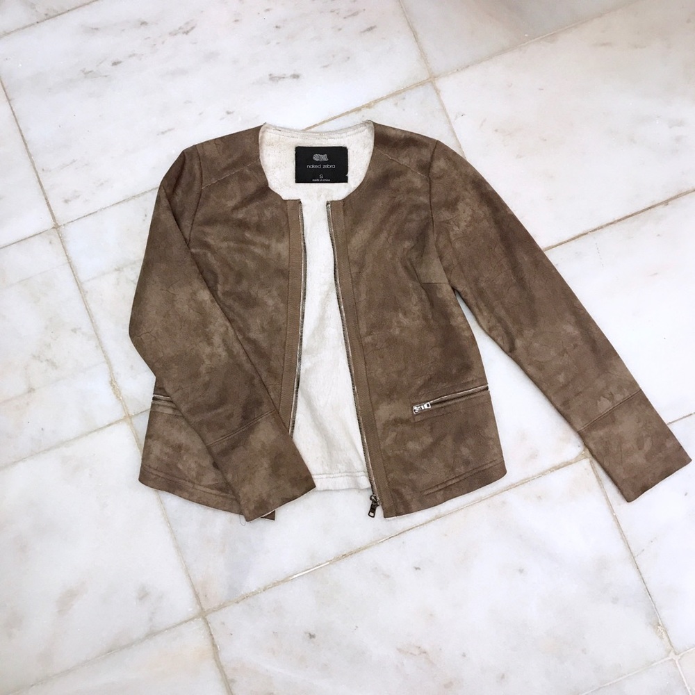 Suede blazer jacket